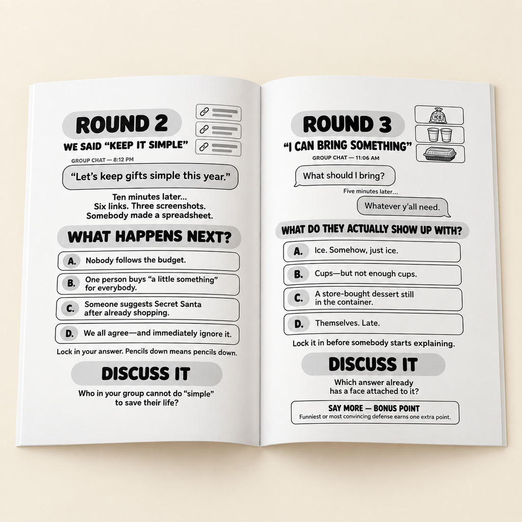 Check the Chat! Holiday Edition | Good Gift Energy Game Book